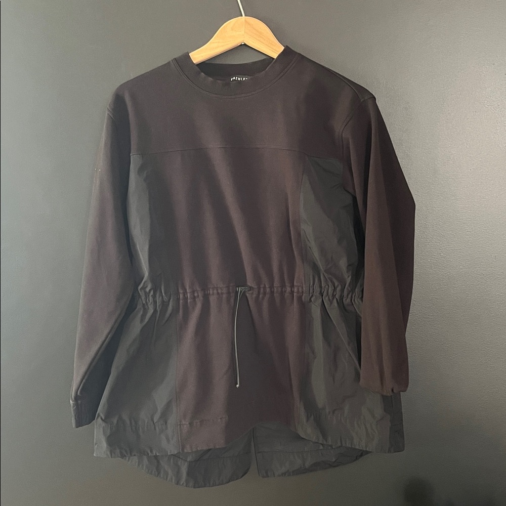 Athleta Black 2-fabric top.  M